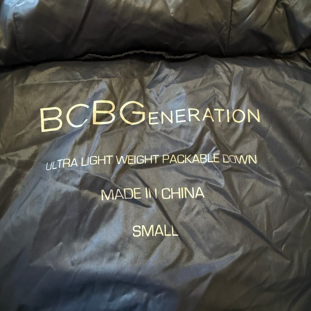 BCBGeneration Puffer Jacket Womens Small Gray Ult… - image 3